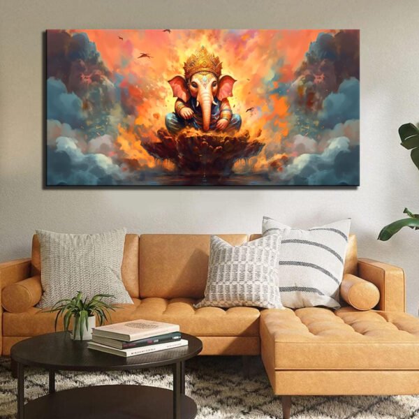 Lord Ganpati Ganesha Canvas Wall Painting
