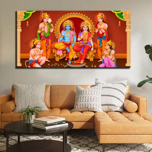 Lord Shri Ram Darbar Canvas Wall Painting