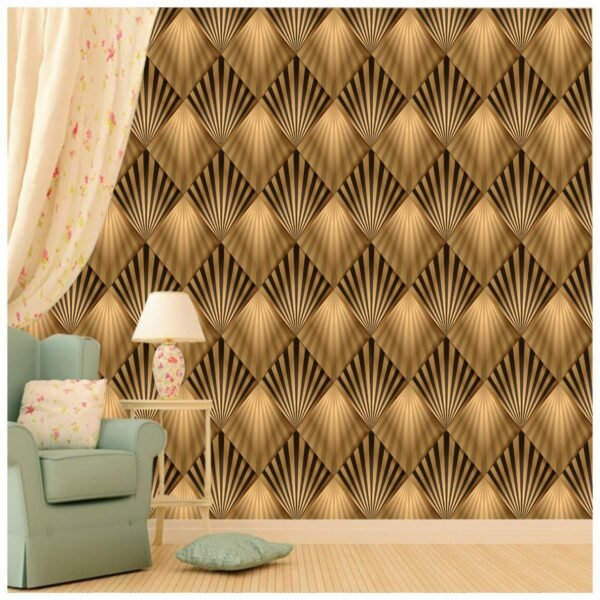 Abstract Gold Black Pattern Seamless Pattern Non-Woven Wallpaper