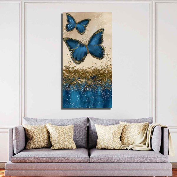 Beautiful Blue and Gold butterfly Canvas