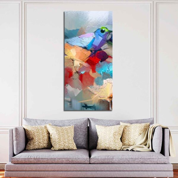 Abstract Colorful Bird and Flower Canvas