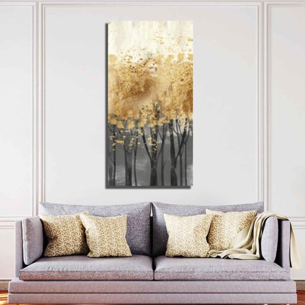 Beautiful Abstract Golden Forest Canvas