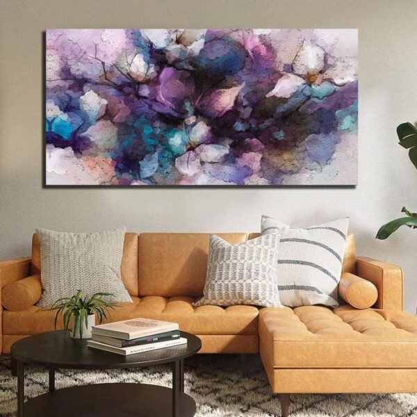 Purple Ethereal Floral Canvas Wall Painting