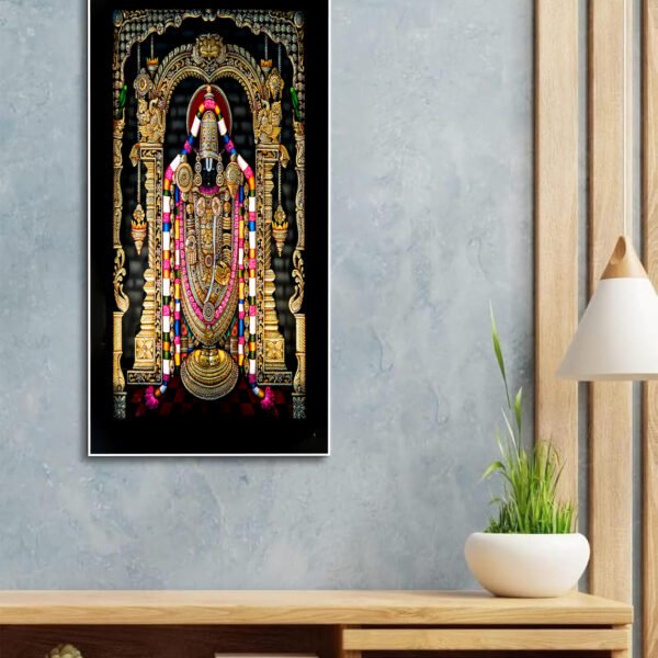 Venkateswara Swamy Floating Frame Canvas Wall Painting