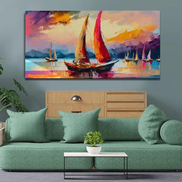 Beautiful Sailboat At Sunset