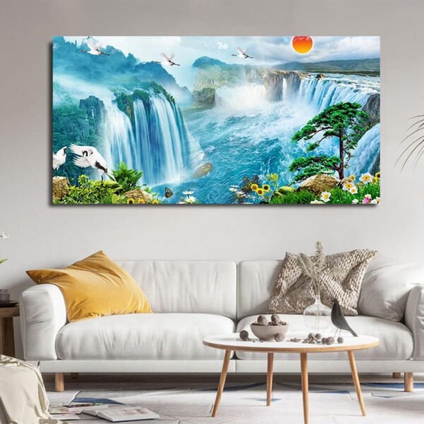Beautiful waterfall  Canvas Wall Painting