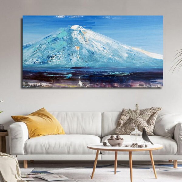 Beautiful scenic blue mountain and lake  Landscape Canvas Wall Painting
