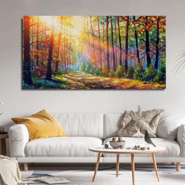 Beautiful The Sunshine Path Landscape Canvas Wall Painting