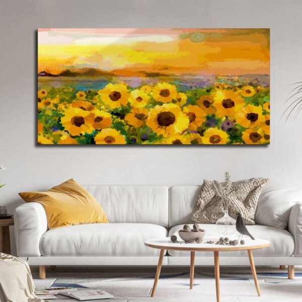yellow and golden sunflowers Canvas