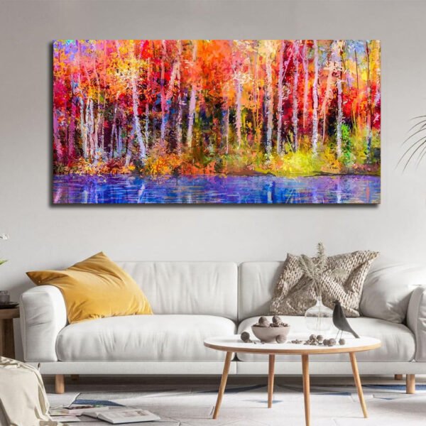 forest in autumn with Colorful Autumn Trees Canvas