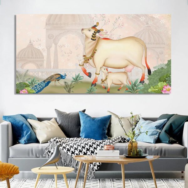 Beautiful Pichwai Cow Canvas