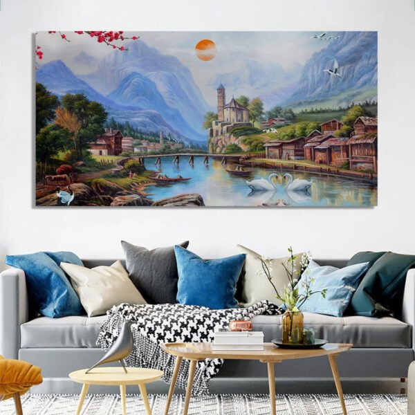 Beautiful landscape art print canvas