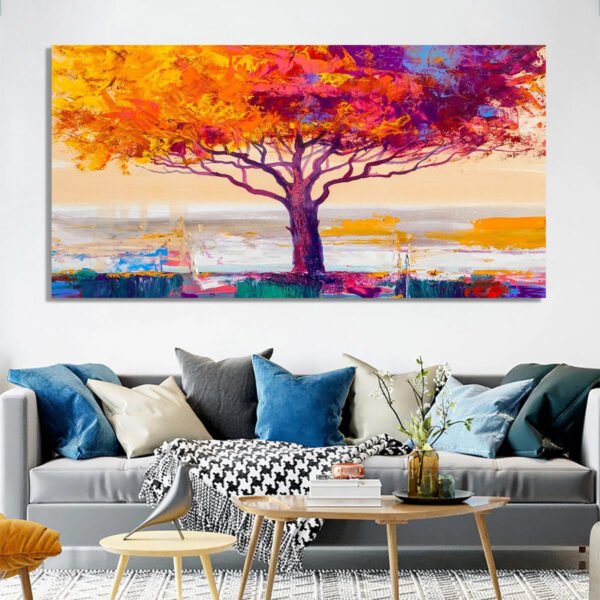 Beautiful autumn forest landscape Canvas Wall Painting