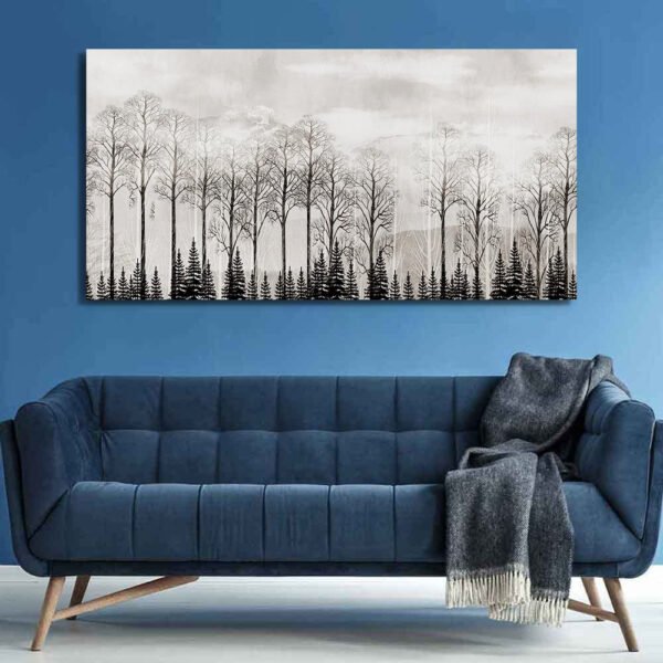 Beautiful Abstract Minimalist Forest landscape Canvas Wall Painting