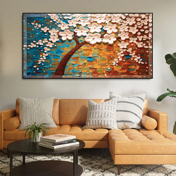 3D flower abstract  Floating Frame canvas wall painting