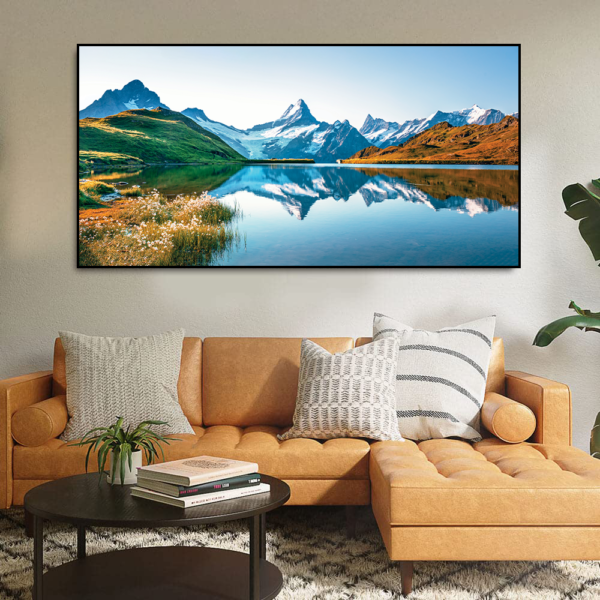 Bachalpsee lake Floating Frame canvas wall painting