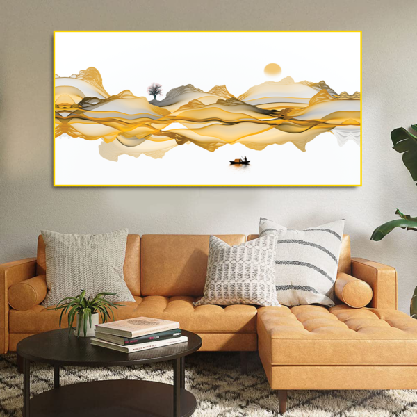 Modern Abstract landscape Floating Frame Canvas Wall Painting
